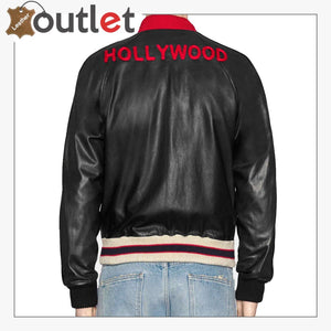 Mens Quality Leather bomber jacket - Leather Outlet