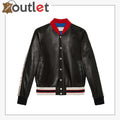 Mens Quality Leather bomber jacket - Leather Outlet