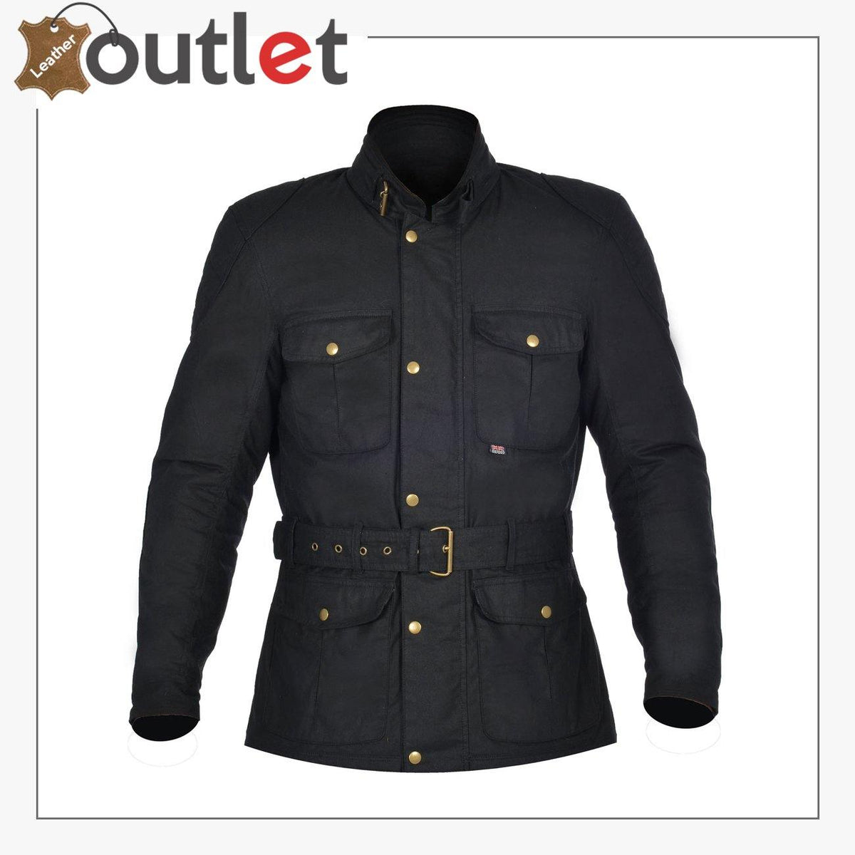 Mens black Bradwell textile touring motorcycle jacket, front view