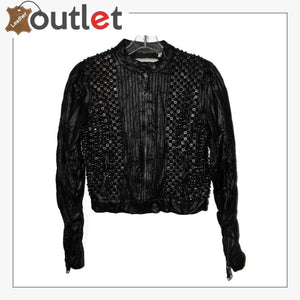 Mens Real Quality Spikes Leather Jacket - Leather Outlet