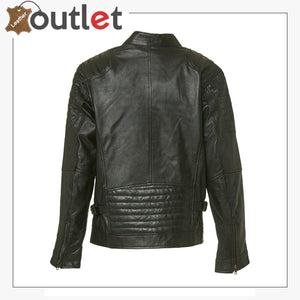 Handmade Biker Style Mens Leather Jacket - Leather Outlet