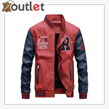 Load image into Gallery viewer, Mens Fashion Leather Jacket Casual Baseball Stand Collar Slim Fit Coat
