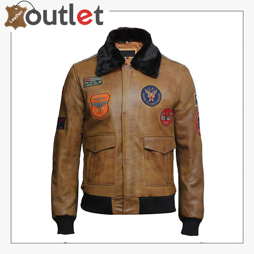 Men's Leather Jacket Genuine Lamb Skin with Detachable Collar Leather Outlet