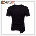 New Fashion Style Casual Leather Patchwork Shirt - Leather Outlet