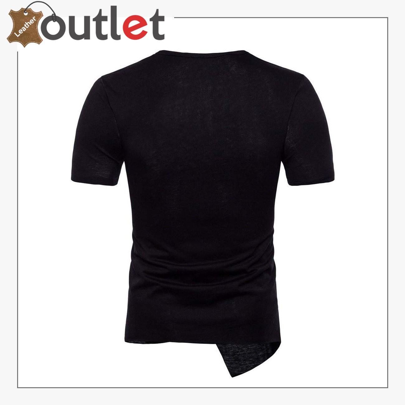 New Fashion Style Casual Leather Patchwork Shirt - Leather Outlet