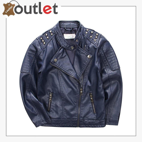 New Simple Studded Leather jacket For Men
