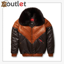 Load image into Gallery viewer, New Styles V-Bomber Leather Jacket
