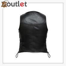 Load image into Gallery viewer, Ladies New Motorcycle Biker Soft Leather Vest Waistcoat

