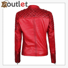 Load image into Gallery viewer, Premium Lambskin Leather Bomber Jacket For Women
