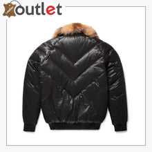 Load image into Gallery viewer, Premium Quality V-Bomber Nylon Black Crystal Fox Fur
