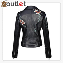 Load image into Gallery viewer, Real Black Leather studded jacket For Women
