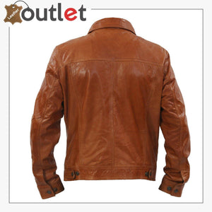 Real Brown Leather Shirt For Women