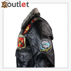 Real Leather US Aviator Air Force Pilot Flying Bomber Jacket