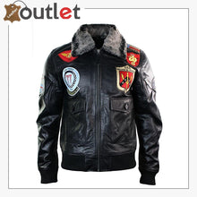Load image into Gallery viewer, Real Leather US Aviator Air Force Pilot Flying Bomber Jacket
