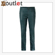 Load image into Gallery viewer, Soft Prussian Blue Zoey Leather Pants
