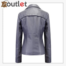 Load image into Gallery viewer, Signature Bow Hoodie Leather Bomber Jacket For Women
