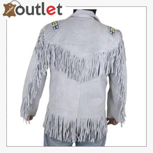 Load image into Gallery viewer, Skin White Cowboy Genuine Real Leather Jacket - Leather Outlet

