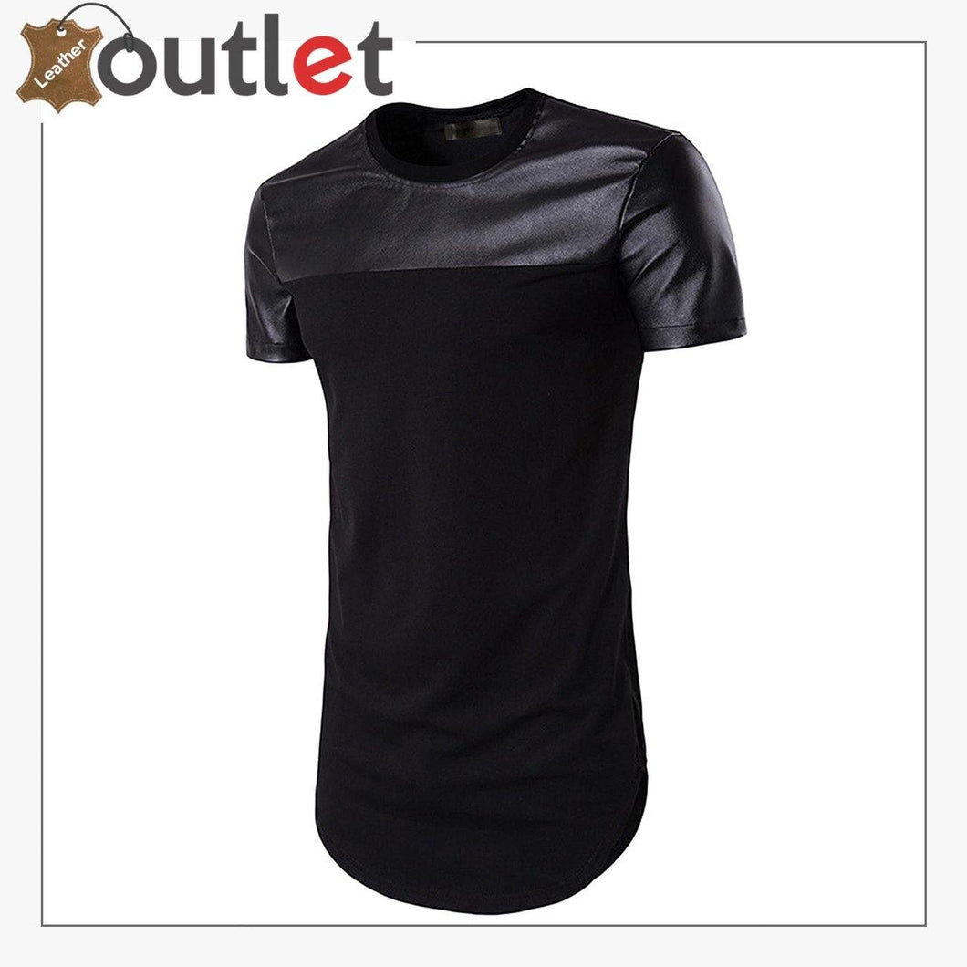 Slim Fit Black Leather Shirt For Women