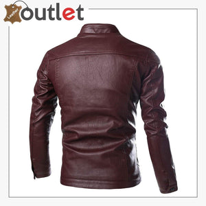 Slim Fitt Fashion Leather Jacket For Men