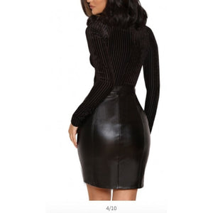 Stylish Genuine Lambskin Black Leather Short Mini Skirt for Women Leather Outlet