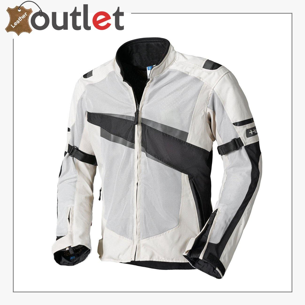 Mens black mesh motorcycle textile jacket with ventilation panels