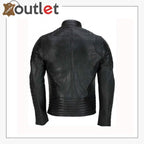 Vintage Designer Quilted Panel Style Sheep Leather