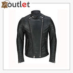 Vintage Designer Quilted Panel Style Sheep Leather