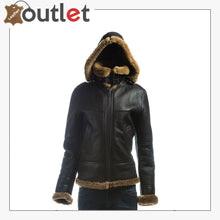 Load image into Gallery viewer, Women B3 Bomber Shearling Leather Jacket
