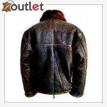 Load image into Gallery viewer, WW2 B3 Sheepskin Shearling Flying Pilot Leather Bomber Jacket - Leather Outlet
