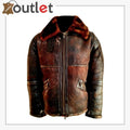 WW2 B3 Sheepskin Shearling Flying Pilot Leather Bomber Jacket - Leather Outlet