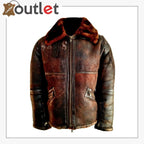 WW2 B3 Sheepskin Shearling Flying Pilot Leather Bomber Jacket - Leather Outlet