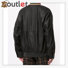 Load image into Gallery viewer, Web Collar Womens Leather Bomber Jacket - Leather Outlet
