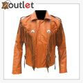 Western Wear Jacket Unique Men Cowboy Leather Jacket - Leather Outlet