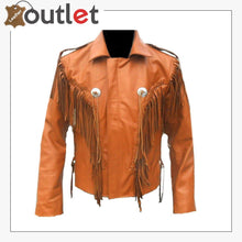 Load image into Gallery viewer, Western Wear Jacket Unique Men Cowboy Leather Jacket - Leather Outlet
