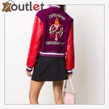 Load image into Gallery viewer, Women New Sateen Bomber Varsity Jacket - Leather Outlet
