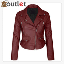 Load image into Gallery viewer, Womens Faux Leather Zip Up Everyday Bomber Jacket
