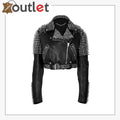 World Ends Britney Spears Studded Leather Jacket - Leather Outlet