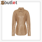  Hattie faux leather shirt
