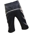 Men Designer Real Sheepskin Black Leather Shorts Cargo Leather Outlet