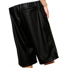 Load image into Gallery viewer, Men Dude Look Real Sheepskin Black Leather Shorts Bermuda
