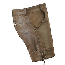 Load image into Gallery viewer, Men Smart Wear Real Sheepskin Brown Leather Shorts
